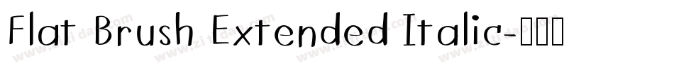 Flat Brush Extended Italic字体转换